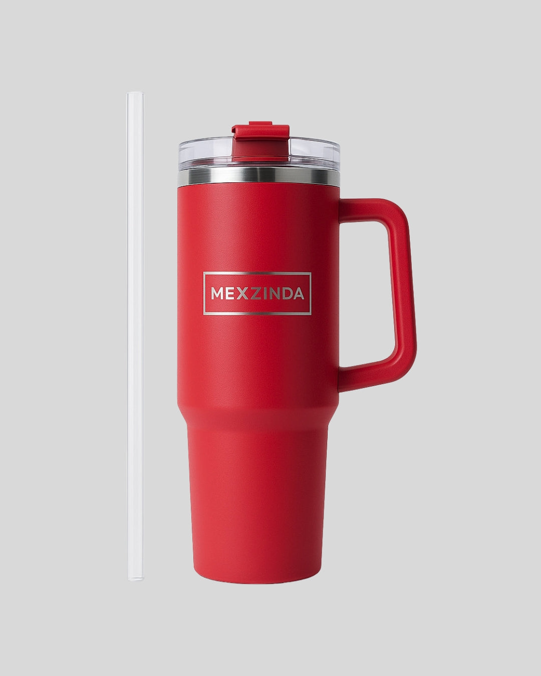 MEXZINDA Thermobecher mit Strohhalm – 1,2L Edelstahl