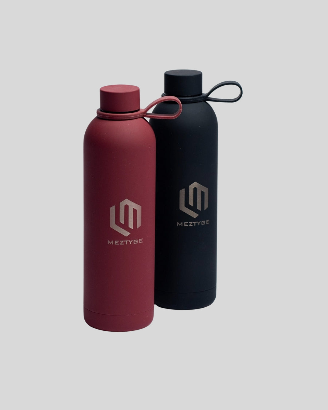 MEZTYGE Thermoflasche – Auslaufsicher, gummiert & für jeden Drink geeignet