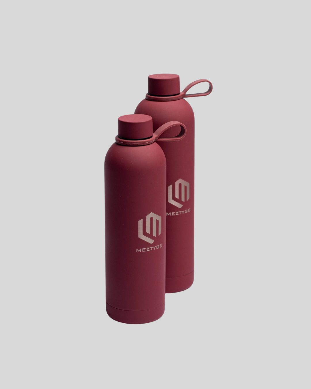 MEZTYGE Thermoflasche – Auslaufsicher, gummiert & für jeden Drink geeignet
