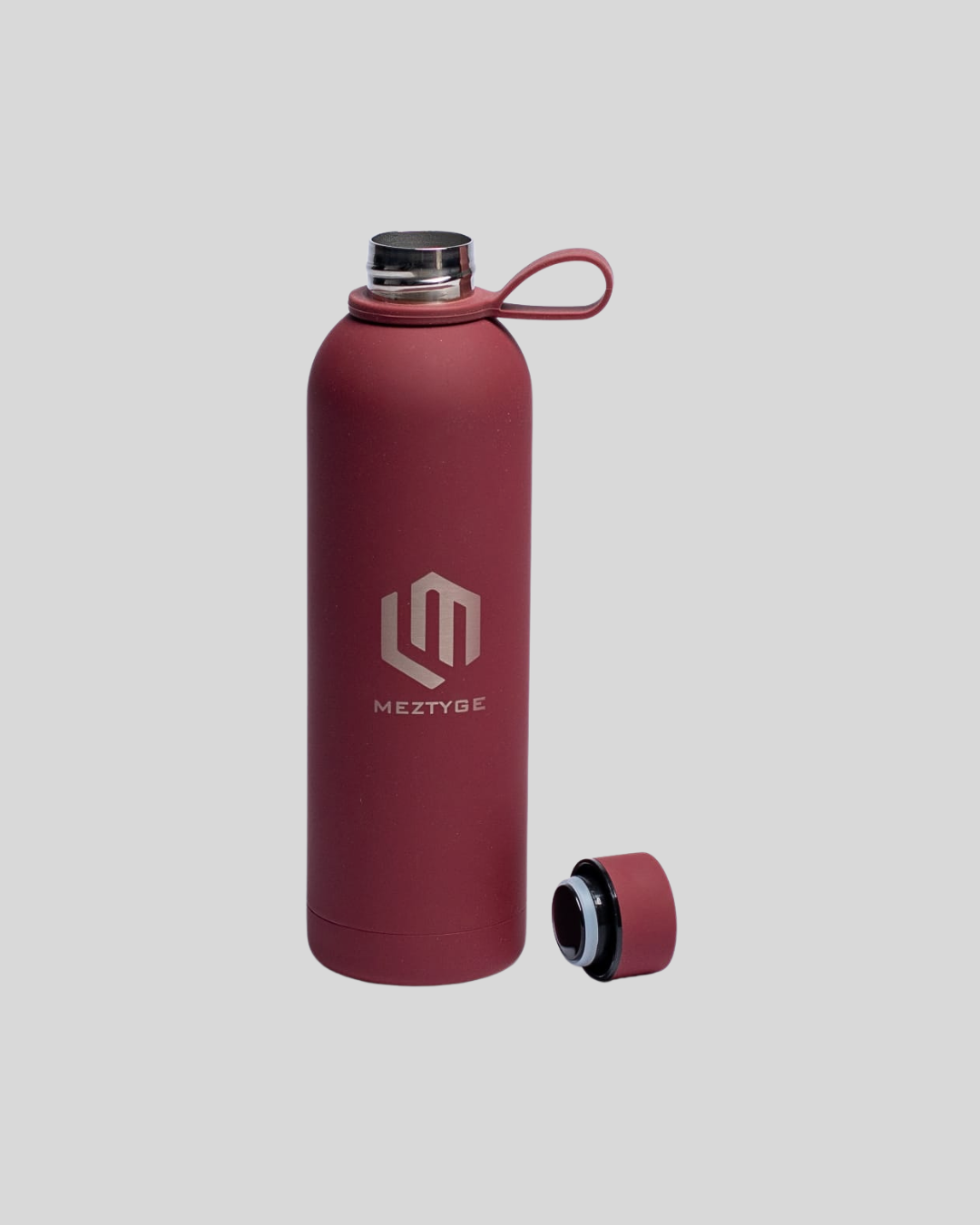 MEZTYGE Thermoflasche – Auslaufsicher, gummiert & für jeden Drink geeignet