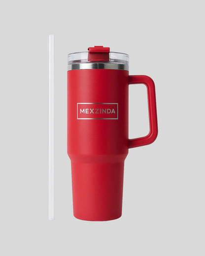 MEXZINDA Thermal Cup with Straw – 1.2L Stainless Steel