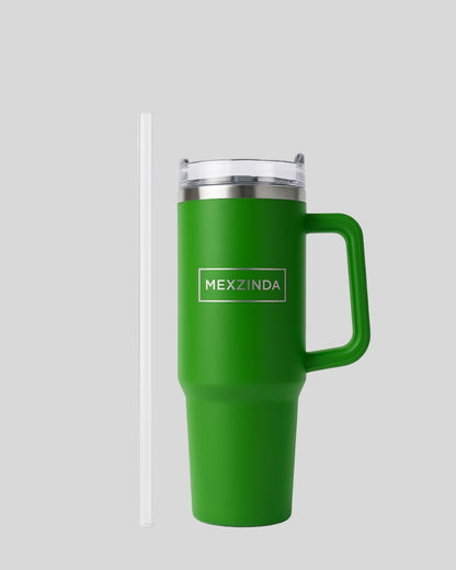 MEXZINDA Thermal Cup with Straw – 1.2L Stainless Steel