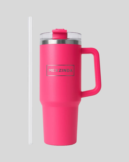 MEXZINDA Thermal Cup with Straw – 1.2L Stainless Steel