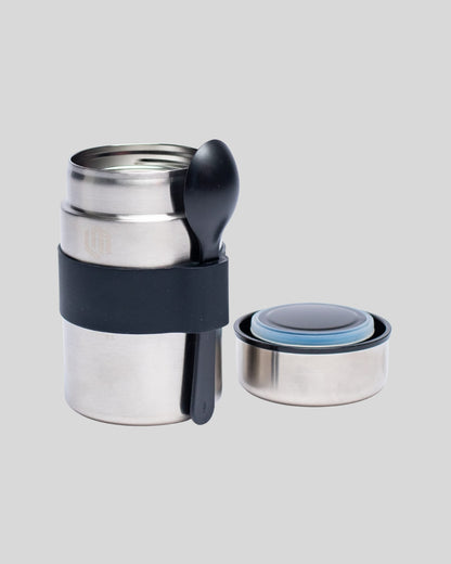 MEZTYGE Thermal Food Container 400ml – With Spoon, For Hot & Cold Meals.