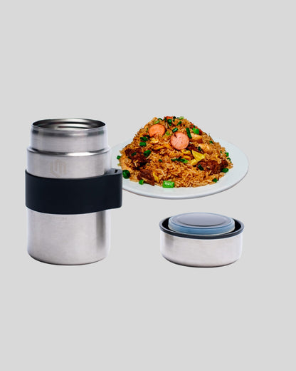 MEZTYGE Thermal Food Container 400ml – With Spoon, For Hot & Cold Meals.